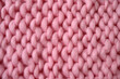 big pink wool close up