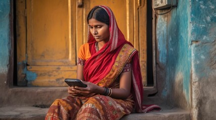 Woman using mobile phone