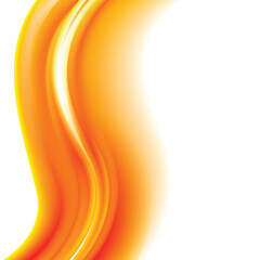 Poster - Abstract blurred background with orange flame wave