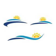 Wall Mural - Rising Sun Logo, Sun Icon