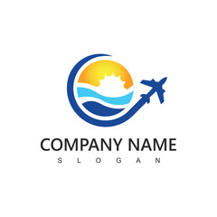 Wall Mural - Tour And Travel Logo, Airplane  Icon