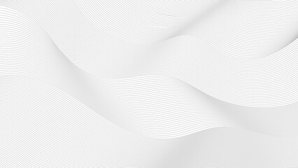 Wall Mural - wave textured white background. abstract modern grey waves and single lines pattern template. graphi