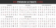 © lembergvector - Digital technology, AI data science thin line red black icons set vector illustration. Abstract symbols of engineering and digital transformation, machine learning simple design mobile and web apps