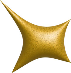 Sticker - golden texture 3d abstract sparkle shape png