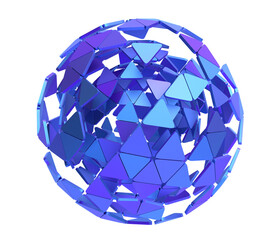Poster - Abstract colorful sphere, 3d render