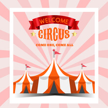 2 In 1. Banner Poster And Background Circus