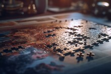 Fragment Of Puzzle With Important Lessons. Generative AI