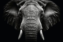 A Close Up Portrait Of Mesmerizing Elephant Photography Created With Generative AI Technology.