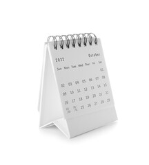 Wall Mural - Flip calendar for October on white background