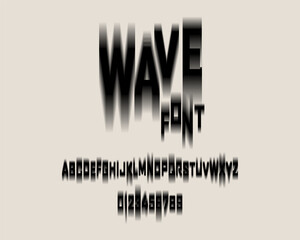 Make Wave motion blur font set design