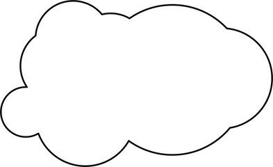Wall Mural - cloud outline illustration