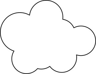 Wall Mural - cloud outline illustration