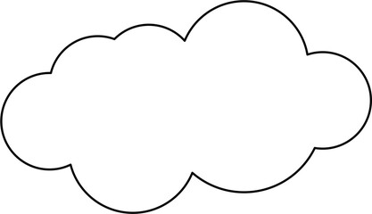 Wall Mural - cloud outline illustration