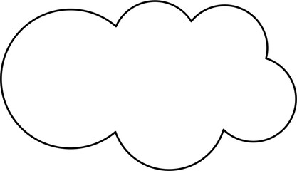 Wall Mural - cloud outline illustration