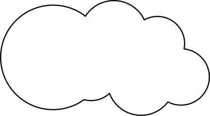 Wall Mural - cloud outline illustration