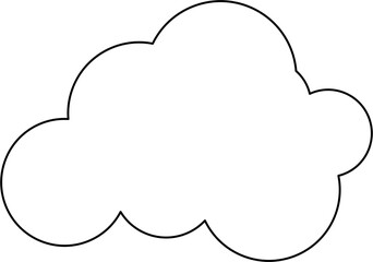 Wall Mural - cloud outline illustration