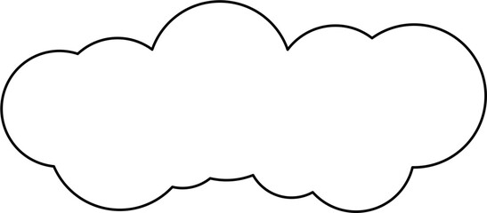 Wall Mural - cloud outline illustration