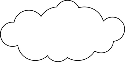 Wall Mural - cloud outline illustration