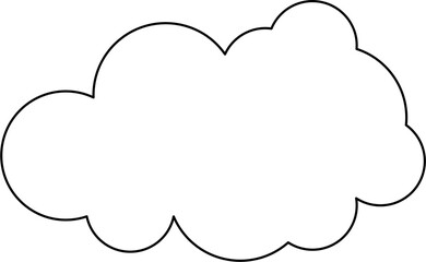 Wall Mural - cloud outline illustration