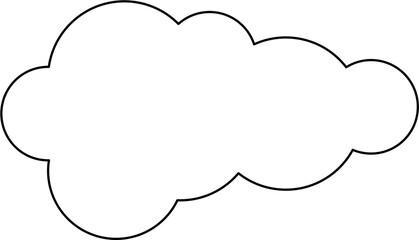 Wall Mural - cloud outline illustration