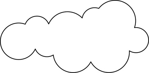 Wall Mural - cloud outline illustration