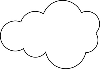 Wall Mural - cloud outline illustration