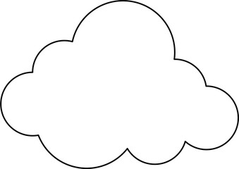 Wall Mural - cloud outline illustration