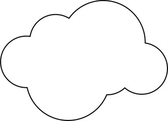 Wall Mural - cloud outline illustration