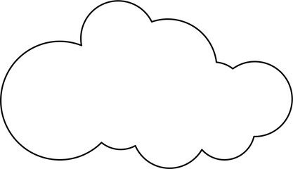 Wall Mural - cloud outline illustration