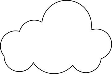 Wall Mural - cloud outline illustration