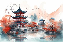 日本の水彩画の春 無料画像 - Public Domain Pictures
