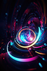 Wall Mural - abstract background with glowing lights