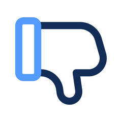 Sticker - dislike outline color icon