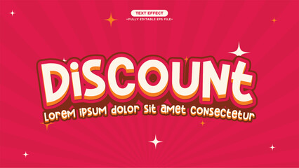 Poster - Discount 3D Text Effect with Chill Style and Fun