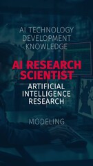 Wall Mural - AI Research Scientist: Unveiling the World of AI Development & Innovation. Vertical Video