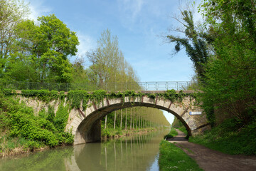 Poster - The Ourcq canal in Sevran city. Ile-de-France region