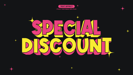 Poster - Special Discount Text Effect with Retro Classic Style