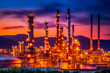 © graja - Oil refinery at twilight.AI generated.