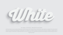 3d White Mockup Editable Text Effect Premium Vector