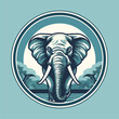 elephant mascot logo vector