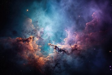 Wall Mural - vast and endless nebula, with the glow of a million stars shining through, created with generative a