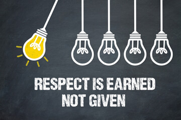 Respect is earned not given	