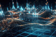 © sommersby - Cyberspace of future. Science and innovation of technology. Abstract glowing lines with bright dots connecting digital neural network. Big Data concept, created with Generative AI