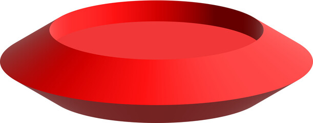 Wall Mural - Red 3d abstract round shape png