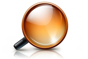Poster - search concept. magnifying glass isolated on white background. Generated by AI