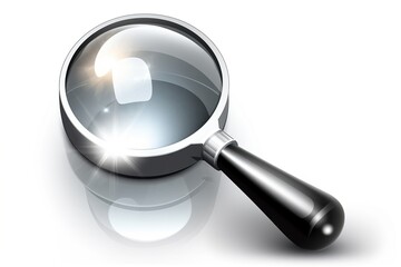 Poster - search concept. magnifying glass isolated on white background. Generated by AI