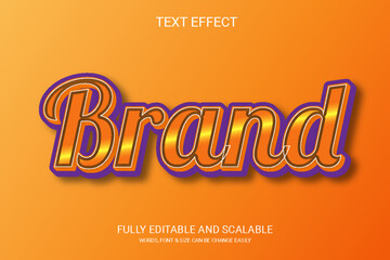Wall Mural - Brand 3D Fully Editable Vector Eps Text Effect