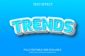 Wall Mural - Trends 3D Fully Editable Vector Eps Text Effect
