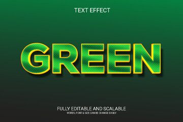 Wall Mural - Green 3D Fully Editable Vector Eps Text Effect