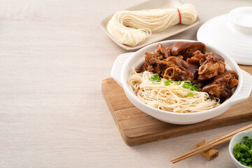 Sticker - Taiwanese traditional food pork knuckle with vermicelli.